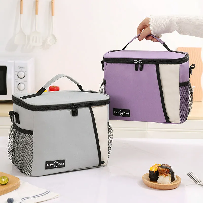 Waterproof Lunch Bag Work Packing Insulated Lunch Box Bag Outdoor PEVA Backable Cross-Ice Bag