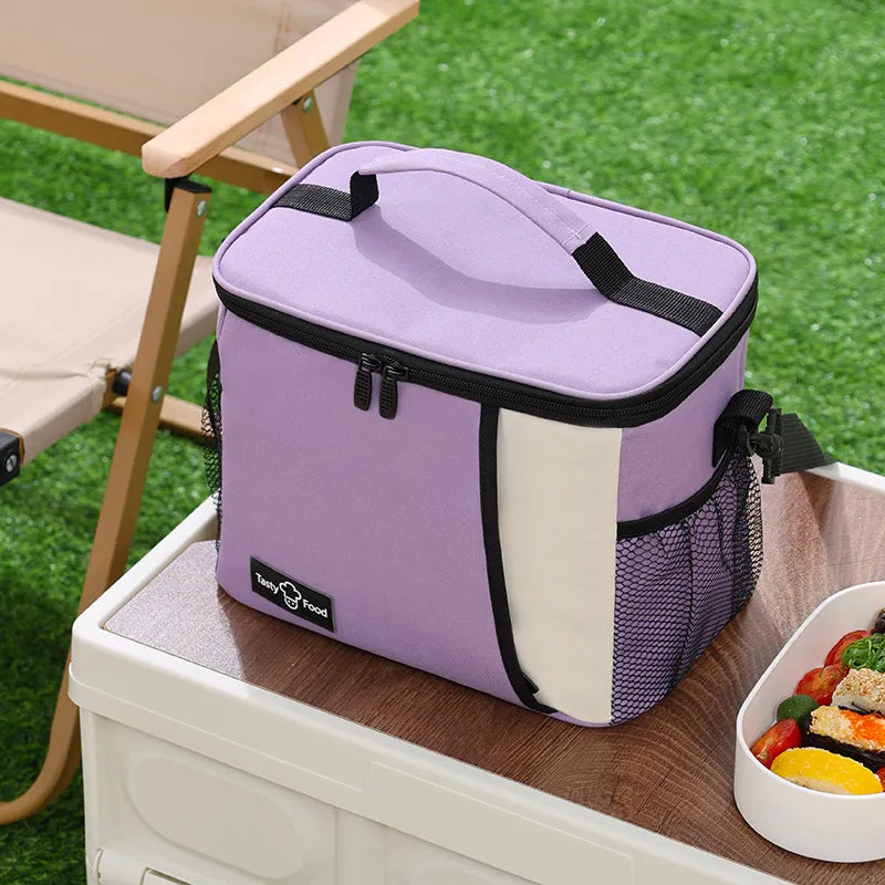 Waterproof Lunch Bag Work Packing Insulated Lunch Box Bag Outdoor PEVA Backable Cross-Ice Bag