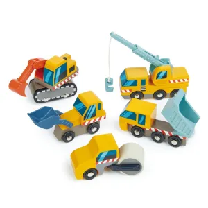 Wooden Construction Vehicle Set
