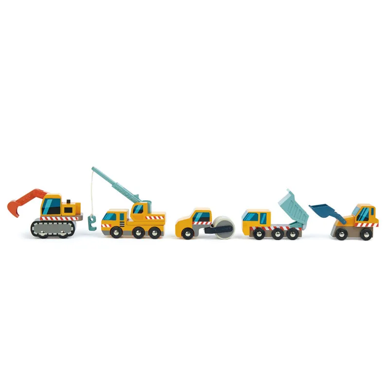 Wooden Construction Vehicle Set