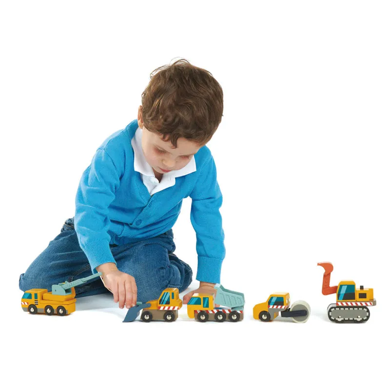 Wooden Construction Vehicle Set